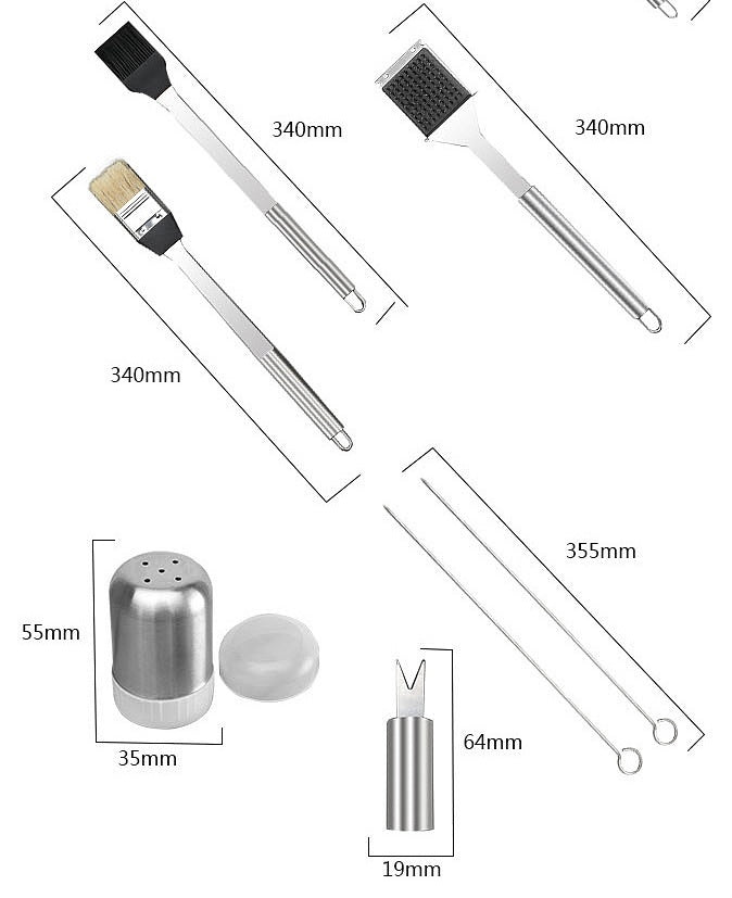 3 pièces à 20 pièces d'outils de barbecue ustensiles de cuisson d'extérieur