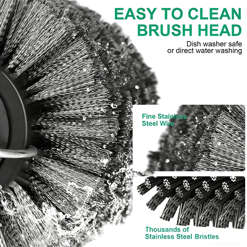Brosse de nettoyage pour barbecue, brosse de nettoyage électrique pour barbecue à 3 vitesses