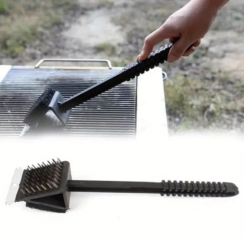 Brosse métallique d'angle 3 en 1 en cuivre pour barbecue
