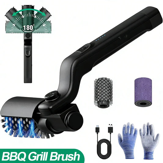 Brosse de nettoyage pour barbecue, brosse de nettoyage électrique pour barbecue à 3 vitesses