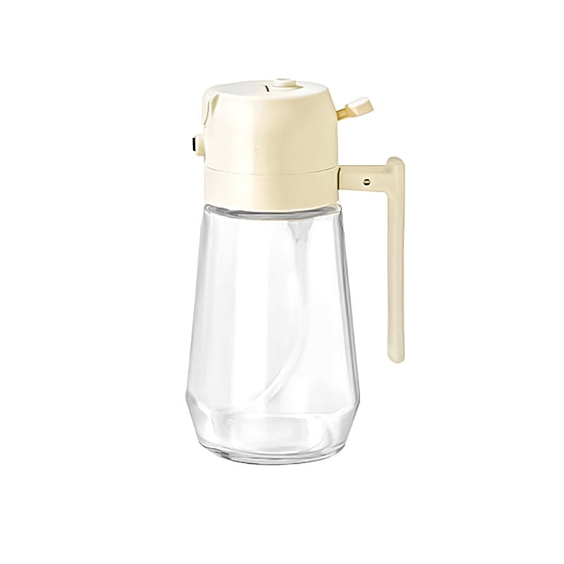 Vaporisateur d'huile 470 ml pour la cuisson au barbecue, flacon en verre 2 en 1 pour huile, vinaigre et sauce soja, idéal pour la friteuse à air chaud.