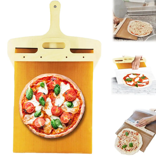 Pelle à pizza coulissante, Planche à découper antiadhésive, Planche de rangement et de transfert